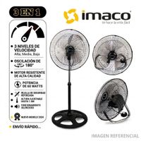 Ventilador 20'' FSM2060 Imaco 3 en 1 Pedestal Mesa y Pared