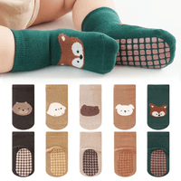 5 Pares Medias Para Bebe Antidelizante Para Caminar En Casa