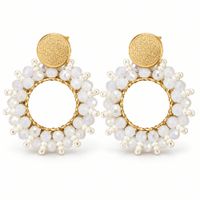 Aretes Halo de Perla de Murano