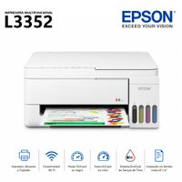 Impresora Multifuncional Epson L3352 Wi-Fi Blanca