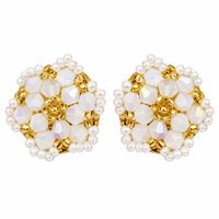 Aretes Perla Aurora Tejidos
