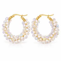 Aretes Aura Dorada de Acero enchapado en oro de 18k