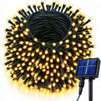 Luces De Navidad Solares 9 Metros Con Control Y 100 Led