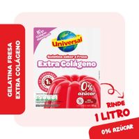 Gelatina Sin Azúcar UNIVERSAL Extra Colágeno Sabor a Fresa Caja 30g