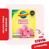 Helado Sin Azúcar UNIVERSAL con Stevia Sabor a Fresa Caja 50g