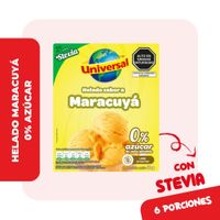 Helado Sin Azúcar UNIVERSAL con Stevia Sabor a Maracuyá Caja 50g