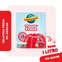 Gelatina Sin Azúcar UNIVERSAL Sabor a Fresa Caja 19g