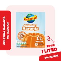 Gelatina Sin Azúcar UNIVERSAL Sabor a Naranja Caja 19g