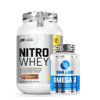 NITRO WHEY 1 KG CHOCOLATE Y OMEGA YAVA LABS 90 CAPS