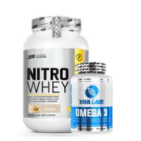 NITRO WHEY 1 KG COOKIES Y OMEGA YAVA LABS 90 CAPS