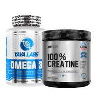 OMEGA 3 YAVA LABS 90 CAPSULAS Y CREATINA UN 500 GRAMOS