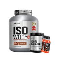 ISO WHEY 2.5 KG CHOCOLATE Y CREATINA 150 GR Y 2 BOTELLITAS XB