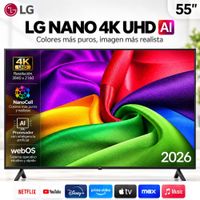 Televisor LG 55 NANO 4K UHD SMART TV 2026