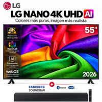 Televisor LG 55 NANO 4K UHD SMART TV 2026 CON SOUNDBAR SAMSUNG
