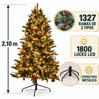 Árbol De Navidad De 210Cm 1327 Ramas Y1800 Luces AMF210 FLORIPASTORE