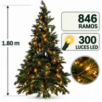 Árbol de Navidad Verde de 1.80m con Luces y 846 ramas LED BPIN180LD