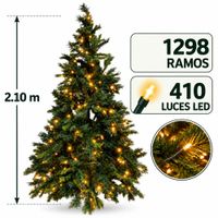 Árbol de Navidad Verde de 2.10m con Luces y 1298 ramos LED BPIN210LD