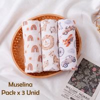 Manta Muselina para Bebé Pack x 3 Unidades SMT53