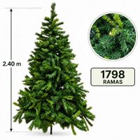 Árbol de Navidad Verde de 2.40m y 1798 ramos BPIN240