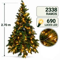 Árbol de Navidad Verde de 2.70m con Luces y 2338 ramos LED BPIN270LD