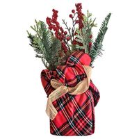 Arreglo Navideño DECO HOME Plaid Tradicional