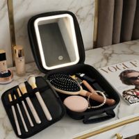 Neceser De Maquillaje Con Espejo Led Maletin organizador de maquillaje
