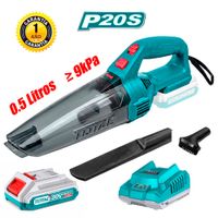 Aspiradora Auto Inalámbrica Total 20V x 1Bat 2Ah y Cargador 2A