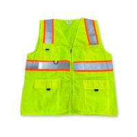 Chaleco Seguridad Verde Limon Reflectivo Con Cierre Talla Xl