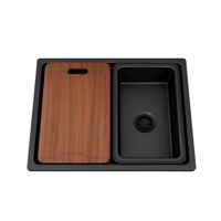 Lavadero de Cocina de Acero Inoxidable Negro