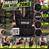 CHALECO CON LASTRE  NEGRO 20 KG