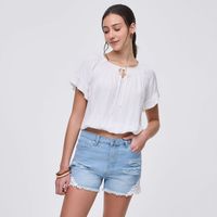 Blusa Mujer Farmer Elastic Amc Manga Corta