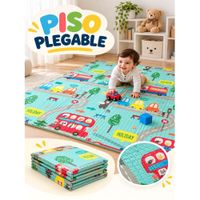 PISO ALFOMBRA REVERSIBLE PLEGABLE 180 X 200 CM MODELO CARRITOS