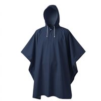 Capa Poncho Impermeable con Capucha pvc Azul Talla Standard