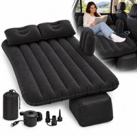 Colchón Inflable 135x80cm para Auto y Camping con Almohadas y Bomba Eléctrica 12V Negro