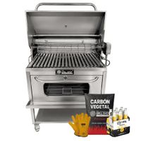 Caja China 4 en 1 de Acero Inox con Motor  Caja China Parrilla Rosticero Chancho al Palo