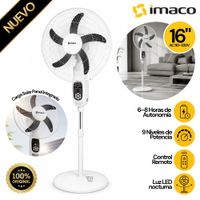 Ventilador 16 Solar Recargable de pedestal FAN1618SOL