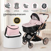 Coche Moisés Travel System  ORION  Función Maleta con Pañalera Pink