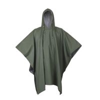 Capa Poncho Impermeable con Capucha pvc Verde Talla Standard