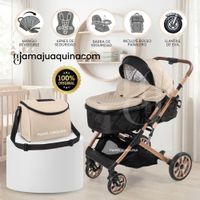 Coche Moisés Travel System  ORION  Función Maleta con Pañalera Beige