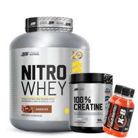 NITRO WHEY 2.5 KG CHOCOLATE Y CREATINA 150 GR Y 2 BOTELLITAS XB
