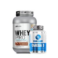 WHEY PRO 1 KG CHOCOLATE Y OMEGA 3 YAVA 90 CAPSULAS