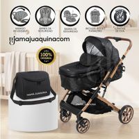 Coche Moisés Travel System  ORION  Función Maleta con Pañalera Black