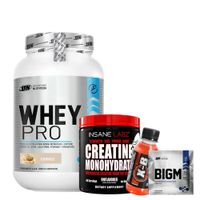 WHEY PRO 1 COOKIES KG Y CREATINA INSANE 300 GR Y 1 BOTELLITA XB Y 1 SACHET BIGM