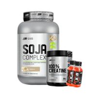 SOJA COMPLEX 1.5 KG VAINILLA Y CREATINA UN 150GR Y 2 BOTELLITAS XB
