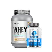 WHEY PRO 1 KG COOKIES Y OMEGA 3 YAVA 90 CAPSULAS