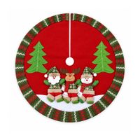 Falda Decorativa Rojo con Pinos para Árbol de Navidad 100 cm