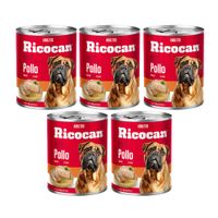 Alimento Húmedo para Perro RICOCAN Adulto Sabor Pollo Paquete 5 Latas 330g c/u