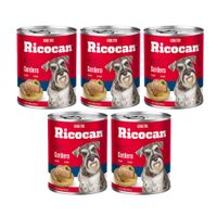 Alimento Húmedo para Perro RICOCAN Adulto Sabor Cordero Paquete 5 Latas 330g c/u