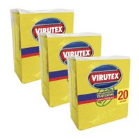 Paño Absorbente Tradicional VIRUTEX Paquete 20 x3un