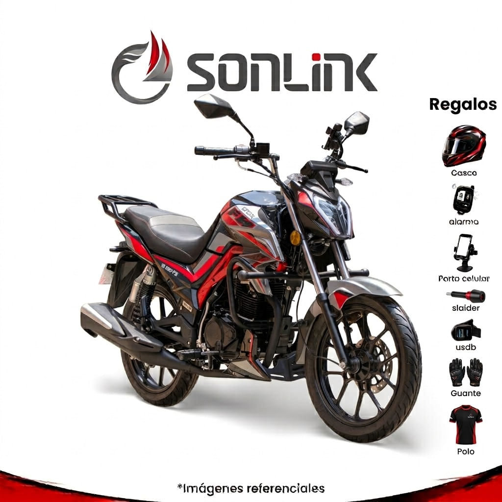 Moto Sonlink SL200- F5 200 Cc 13.6 Hp 6 Veloc.